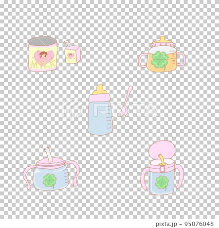 Baby drink set pink four-leaf clover Baby drink set pink four-leaf clover 95076048