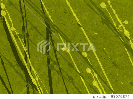 流れ飛び散る侘び寂びの緑、勢いのあるデザイン和紙 流れ飛び散る侘び寂びの緑、勢いのあるデザイン和紙 95076874