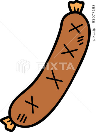 Hand Drawn delicious sausage illustration 95077198