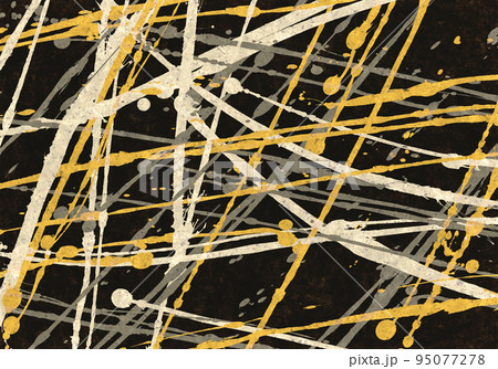 飛び散る多彩な色、勢いがある羊羹色のデザイン和紙 95077278