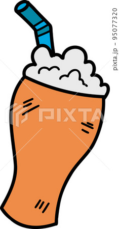 Hand Drawn soft drink glass illustration 95077320