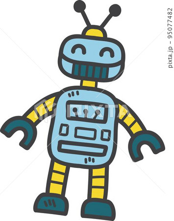 Hand Drawn robot toy for kids illustration Hand Drawn robot toy for kids illustration 95077482