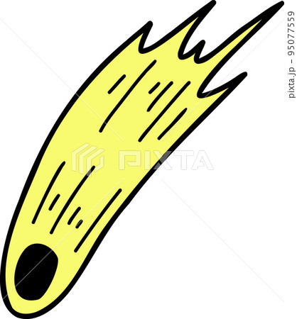 Hand Drawn meteor illustration 95077559