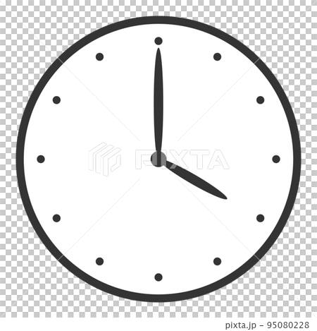 Clock without letters 4:00 (front) -0 95080228