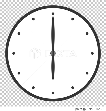 不帶字母的時鐘 6:00（正面）-0 95080230