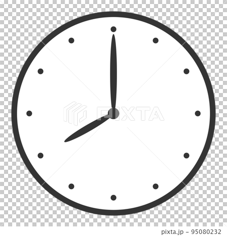 沒有字母的時鐘 8:00（正面）-0 95080232
