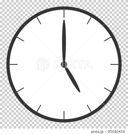 文字なしの時計5時00分（正面）-0のイラスト素材 [95080458] - PIXTA