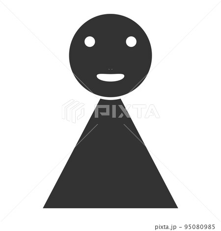 黒色の人型シルエット(ぼんやり・表情1) 黒色の人型シルエット(ぼんやり・表情1) 95080985