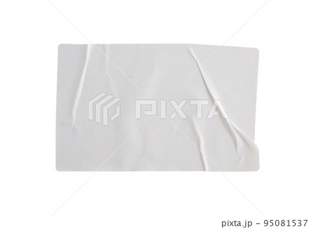 Sticker label isolated on white background with clipping path 95081537