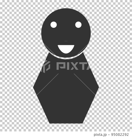 Black human silhouette (smile/expression 6) Black human silhouette (smile/expression 6) 95082292