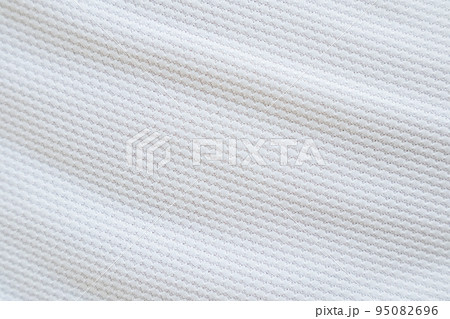White football jersey clothing fabric texture sports wear background White football jersey clothing fabric texture sports wear background 95082696