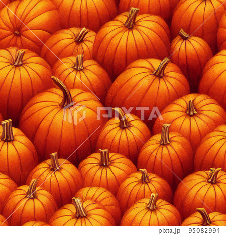 illustrated autumn harvest pumpkin background illustrated autumn harvest pumpkin background 95082994