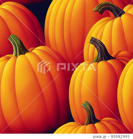 illustrated autumn harvest pumpkin background 95082995