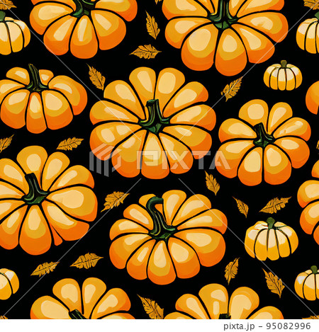 illustrated autumn harvest pumpkin background illustrated autumn harvest pumpkin background 95082996