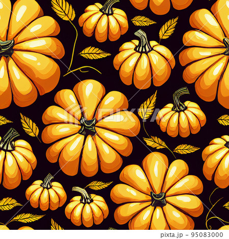 illustrated autumn harvest pumpkin background 95083000