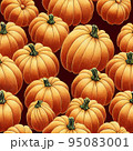 illustrated autumn harvest pumpkin background 95083001