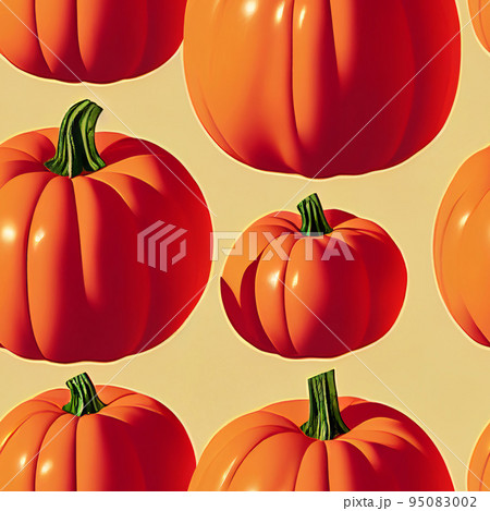 illustrated autumn harvest pumpkin background illustrated autumn harvest pumpkin background 95083002
