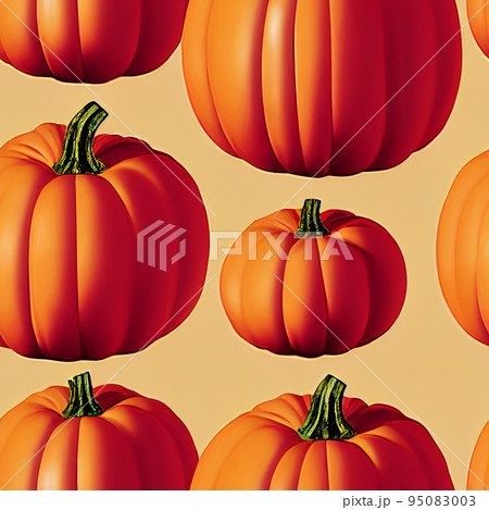 illustrated autumn harvest pumpkin background illustrated autumn harvest pumpkin background 95083003