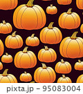 illustrated autumn harvest pumpkin background 95083004