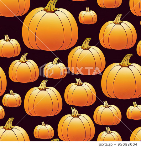 illustrated autumn harvest pumpkin background 95083004