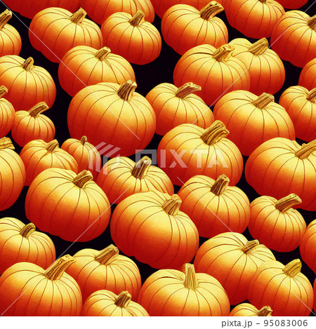 illustrated autumn harvest pumpkin background 95083006