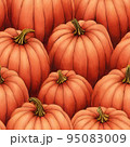 illustrated autumn harvest pumpkin background 95083009