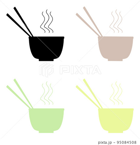 A set of colourful bowls, food illustration, jpeg+eps10 A set of colourful bowls, food illustration, jpeg+eps10 95084508