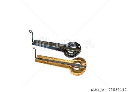 jew's harp musical instrument on white background jew's harp musical instrument on white background 95085112