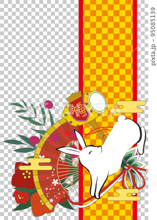 2023年うさぎ年の年賀状テンプレート 2023年うさぎ年の年賀状テンプレート 95085139