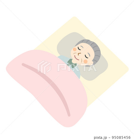 寝ている高齢者 95085456