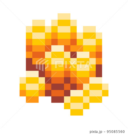 Pixel art golden coin retro video game. Vector illustration. Pixel art golden coin retro video game. Vector illustration. 95085560