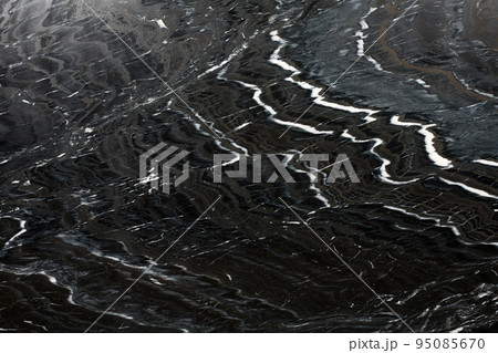 Nero kenya, natural marble stone texture, photo of slab. Matt dark marble pattern, background for exterior home decoration, floor, 3d ceramicm wall, floor tiles, surface, home decor. Texture projects. 95085670