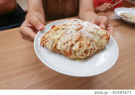 almond croissant or croissant , French croissant almond croissant or croissant , French croissant 95085871