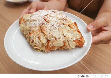 almond croissant or croissant , French croissant almond croissant or croissant , French croissant 95085872