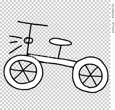 帶燈的自行車的線條畫插圖 帶燈的自行車的線條畫插圖 95086550