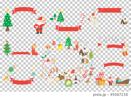 Christmas illustration frame set (no letters) that can be used for banners, etc. Christmas illustration frame set (no letters) that can be used for banners, etc. 95087238