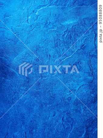 Abstract blue wall design concept as a gradient background. The blue texture background. The softness of the blue concrete wall is rough plaster background. Blue cement wall texture. 95088809