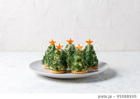 Holiday appetizer in form of christmas tree 95088930