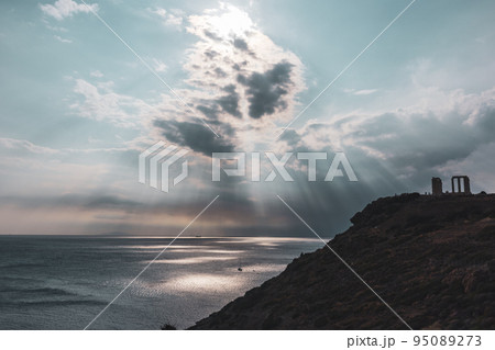 Epic Temple of Poseidon at Cape Sounion, Greece Epic Temple of Poseidon at Cape Sounion, Greece 95089273