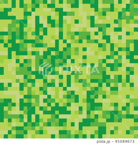 Green Tones Pixel Mosaic Pattern 95089673