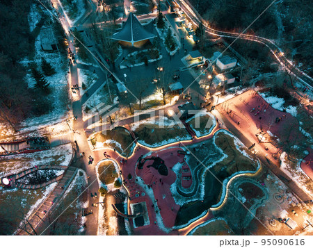 Aerial view Sarzhyn Yar, Kharkiv city winter park Aerial view Sarzhyn Yar, Kharkiv city winter park 95090616