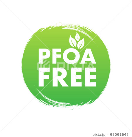 PFOA Free green icon badge. Vector stock illustration 95091645