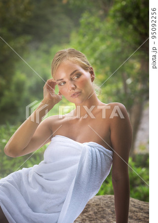 girl in towel girl in towel 95092256