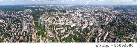 Aerial panorama Kharkiv city center, pavlovo pole 95093090