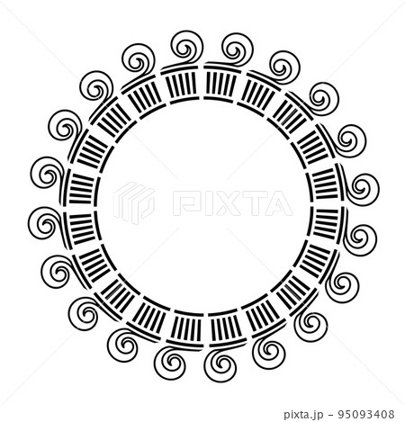 Ancient Greek frame with weves pattern, antique border from Greece Ancient Greek frame with weves pattern, antique border from Greece 95093408