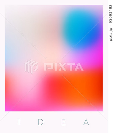 Idea - colorful gradient design with a motivational quote. Vector illustration. 95093492