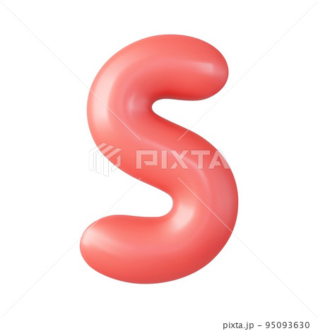 3d letter S uppercase 3d letter S uppercase 95093630