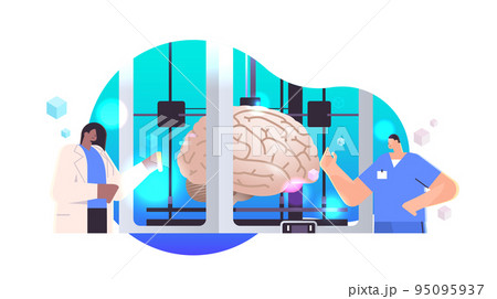 researchers prints brain model on 3d bio printer medical printing of human transplantation organ biological engineering bioprinting 95095937