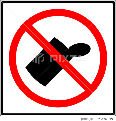 Littering is prohibited on the site. Road sign. 95096149