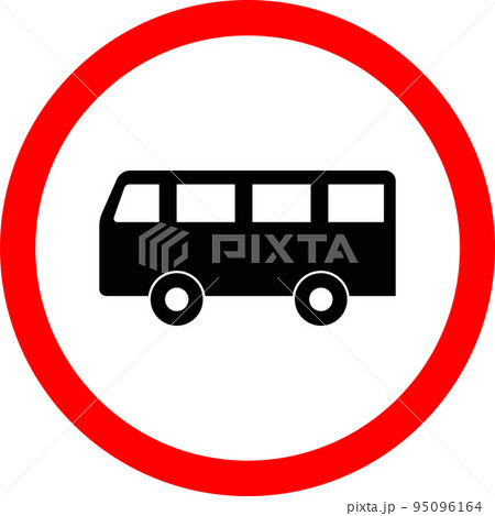 The movement of buses is prohibited. Road signs. 95096164